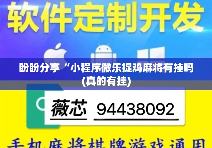 盼盼分享“小程序微乐捉鸡麻将有挂吗(真的有挂)
