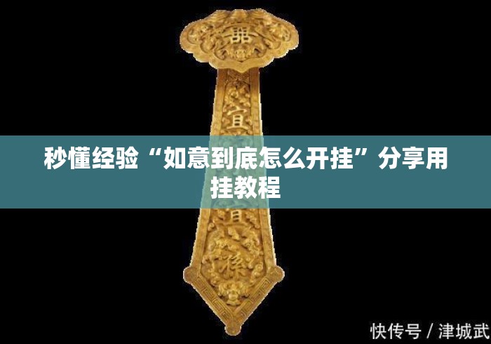 秒懂经验“如意到底怎么开挂”分享用挂教程