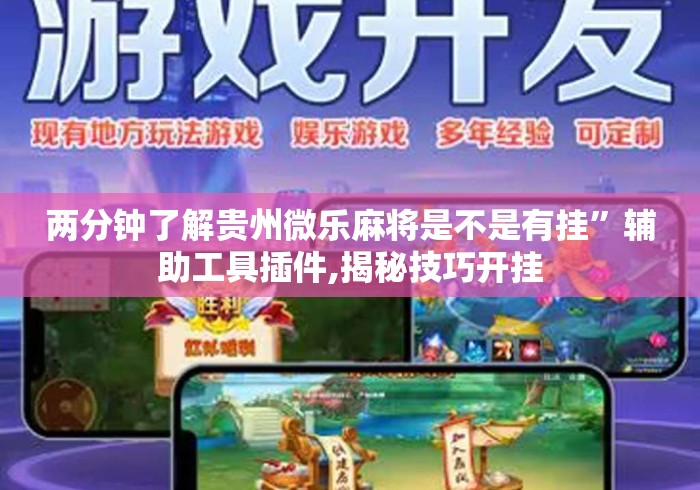 两分钟了解贵州微乐麻将是不是有挂”辅助工具插件,揭秘技巧开挂