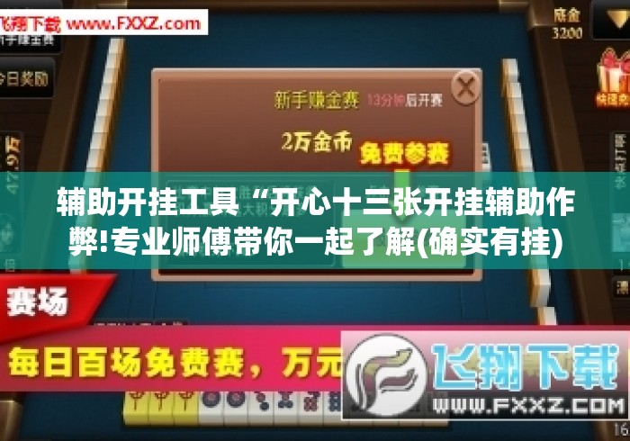 辅助开挂工具“开心十三张开挂辅助作弊!专业师傅带你一起了解(确实有挂) 辅助开挂工具“开心十三张开挂辅助作弊!专业师傅带你一起了解(确实有挂)