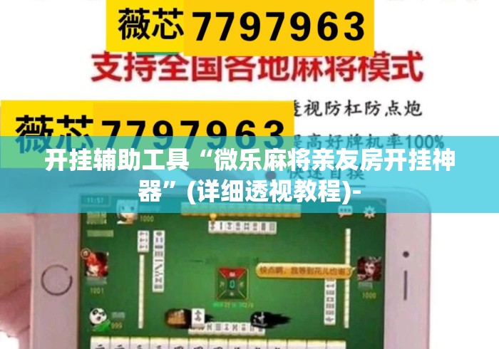 开挂辅助工具“微乐麻将亲友房开挂神器”(详细透视教程)-