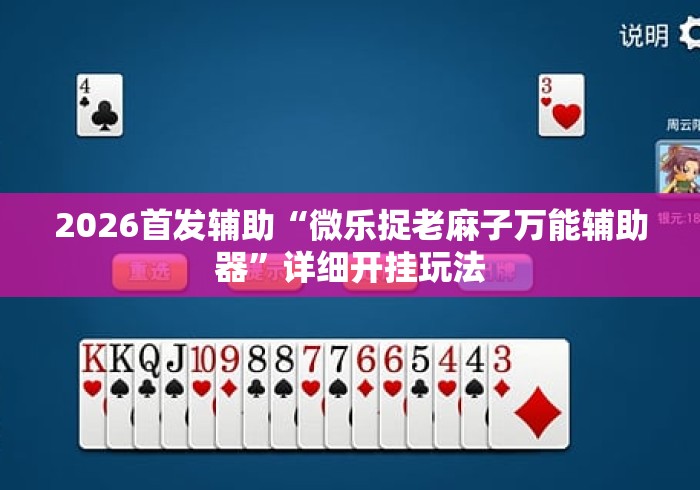 2026首发辅助“微乐捉老麻子万能辅助器	”详细开挂玩法
