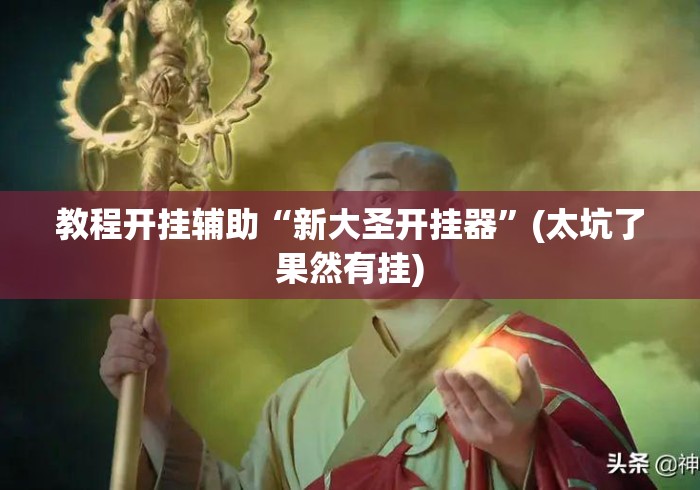 教程开挂辅助“新大圣开挂器”(太坑了果然有挂)