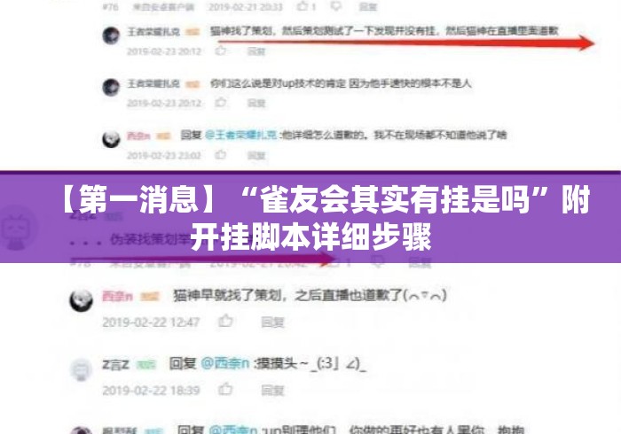 【第一消息】“雀友会其实有挂是吗”附开挂脚本详细步骤