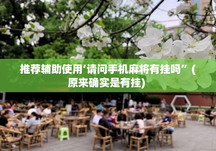 推荐辅助使用‘请问手机麻将有挂吗	”(原来确实是有挂) 