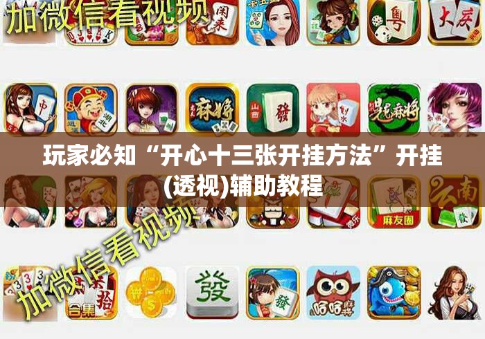 玩家必知“开心十三张开挂方法”开挂(透视)辅助教程