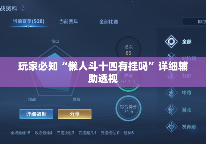 玩家必知“懒人斗十四有挂吗”详细辅助透视