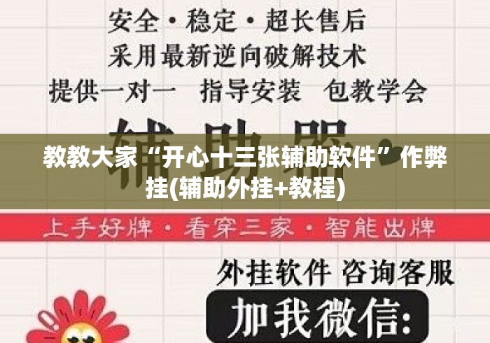 教教大家“开心十三张辅助软件”作弊挂(辅助外挂+教程)