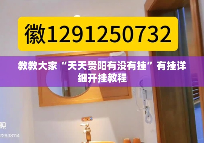 教教大家“天天贵阳有没有挂	”有挂详细开挂教程