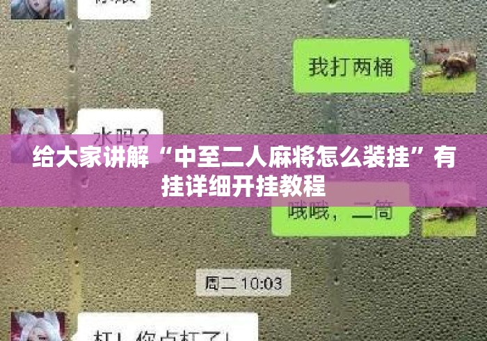 给大家讲解“中至二人麻将怎么装挂”有挂详细开挂教程