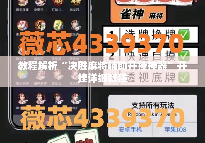 教程解析“决胜麻将辅助开挂神器”开挂详细教程