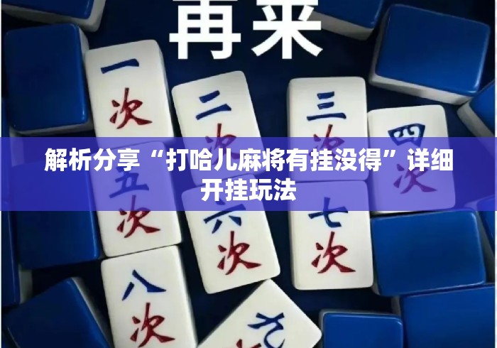 解析分享“打哈儿麻将有挂没得	”详细开挂玩法