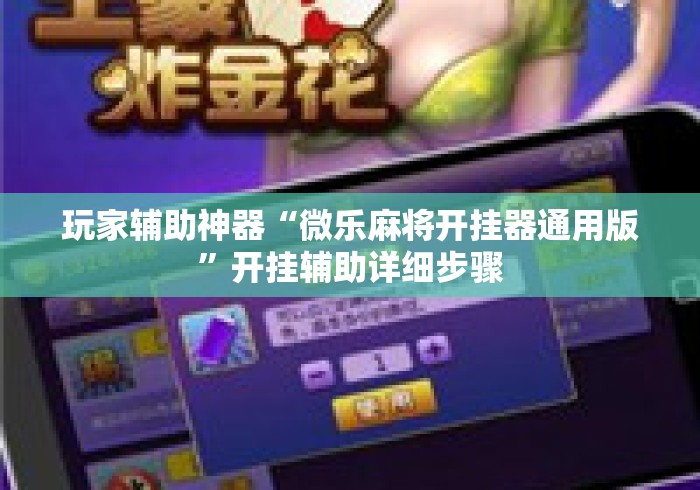 玩家辅助神器“微乐麻将开挂器通用版”开挂辅助详细步骤