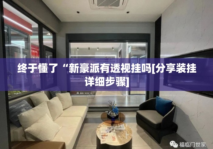 终于懂了“新豪派有透视挂吗[分享装挂详细步骤]