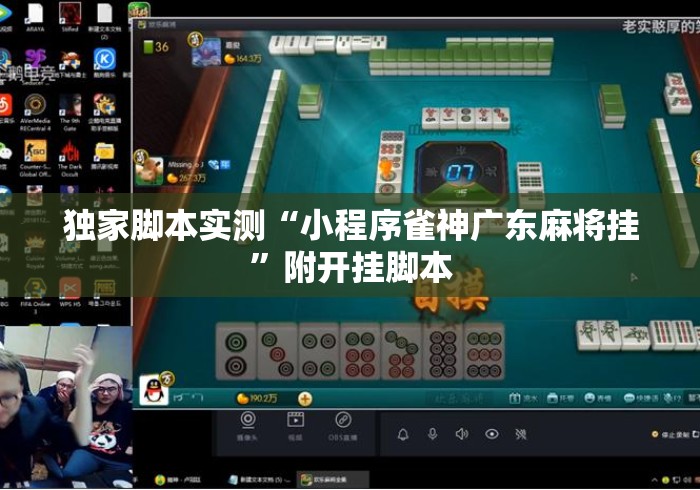 独家脚本实测“小程序雀神广东麻将挂”附开挂脚本
