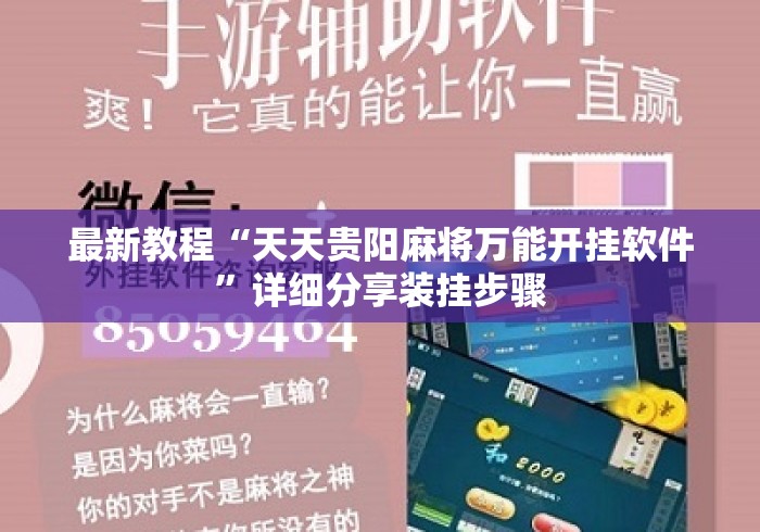 最新教程“天天贵阳麻将万能开挂软件”详细分享装挂步骤