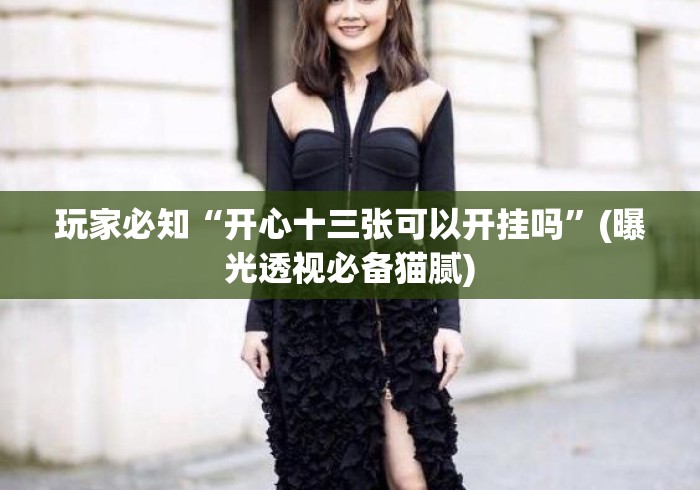 玩家必知“开心十三张可以开挂吗”(曝光透视必备猫腻)