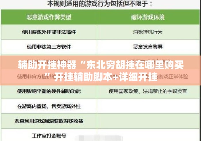 辅助开挂神器“东北穷胡挂在哪里购买”开挂辅助脚本+详细开挂