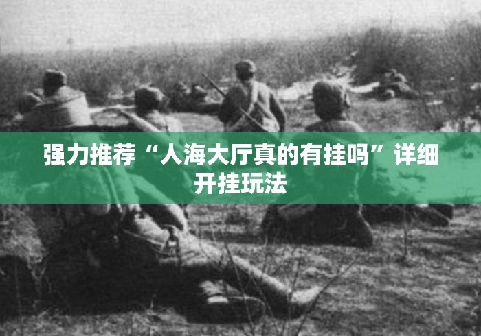 强力推荐“人海大厅真的有挂吗”详细开挂玩法