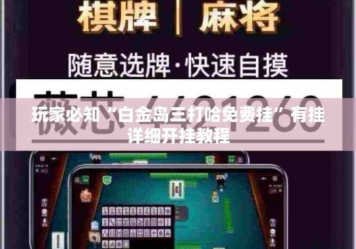 玩家必知“白金岛三打哈免费挂”有挂详细开挂教程