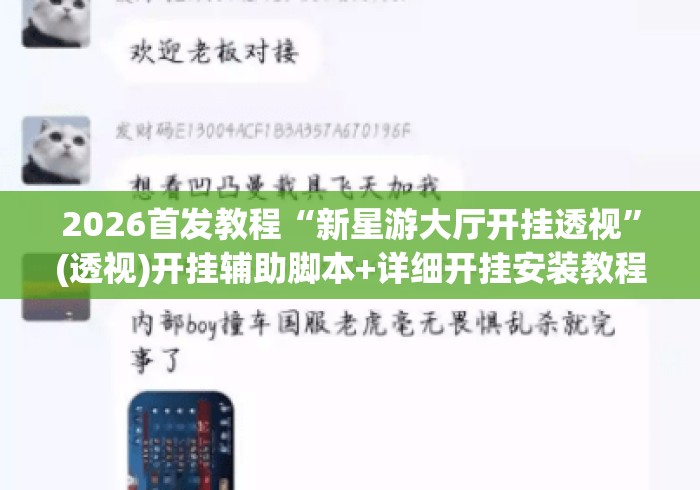 2026首发教程“新星游大厅开挂透视”(透视)开挂辅助脚本+详细开挂安装教程