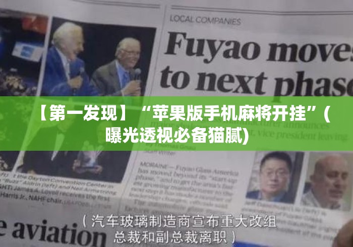 【第一发现】“苹果版手机麻将开挂”(曝光透视必备猫腻)