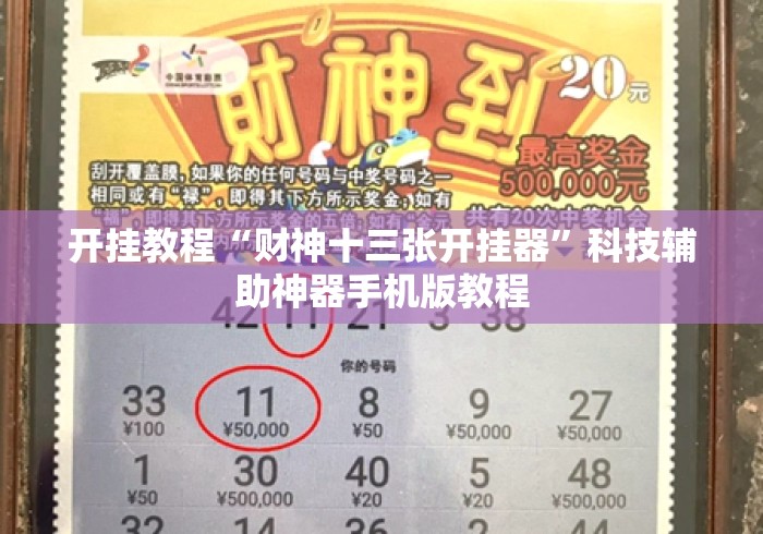 开挂教程“财神十三张开挂器	”科技辅助神器手机版教程