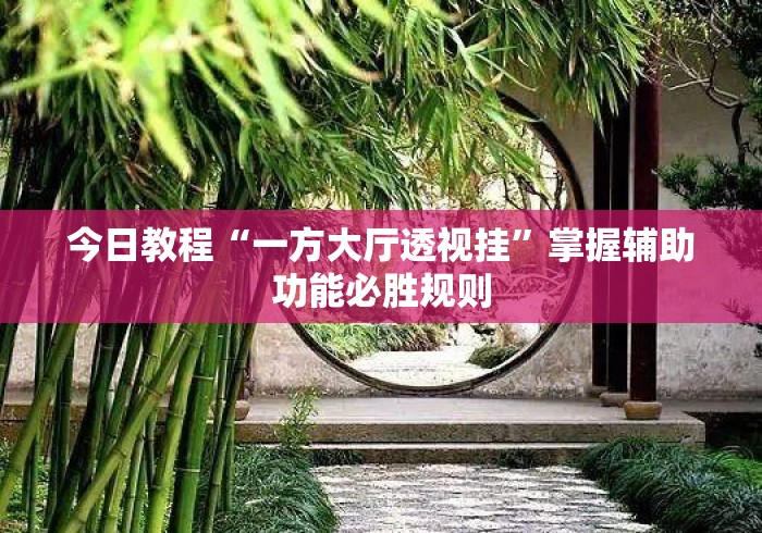 今日教程“一方大厅透视挂”掌握辅助功能必胜规则