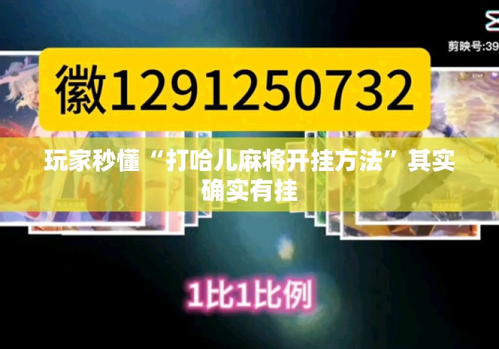 玩家秒懂“打哈儿麻将开挂方法	”其实确实有挂