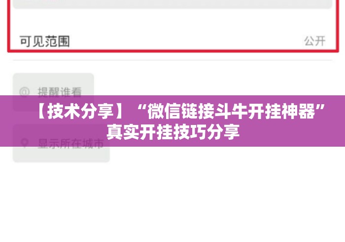 【技术分享】“微信链接斗牛开挂神器”真实开挂技巧分享