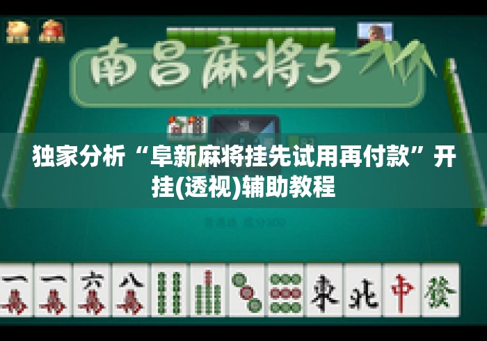 独家分析“阜新麻将挂先试用再付款”开挂(透视)辅助教程