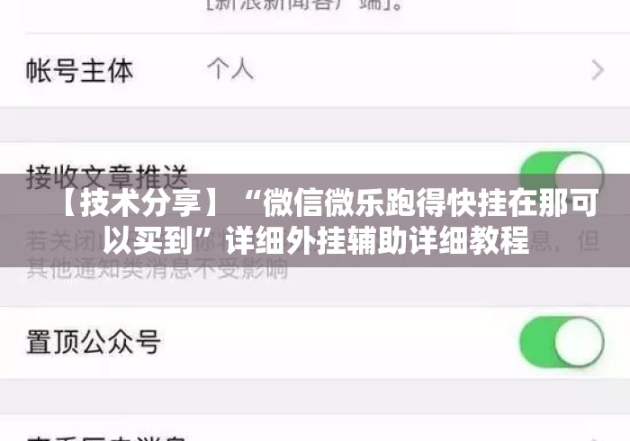 【技术分享】“微信微乐跑得快挂在那可以买到”详细外挂辅助详细教程