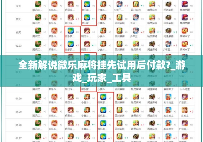 全新解说微乐麻将挂先试用后付款?_游戏_玩家_工具 全新解说微乐麻将挂先试用后付款?_游戏_玩家_工具