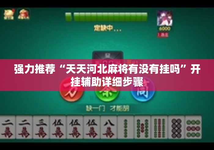 强力推荐“天天河北麻将有没有挂吗”开挂辅助详细步骤
