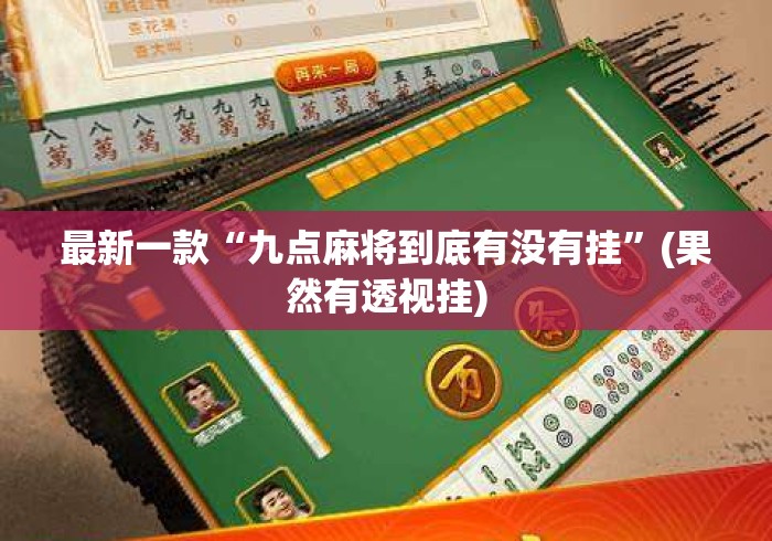 最新一款“九点麻将到底有没有挂	”(果然有透视挂)