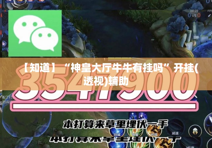 【知道】“神皇大厅牛牛有挂吗”开挂(透视)辅助