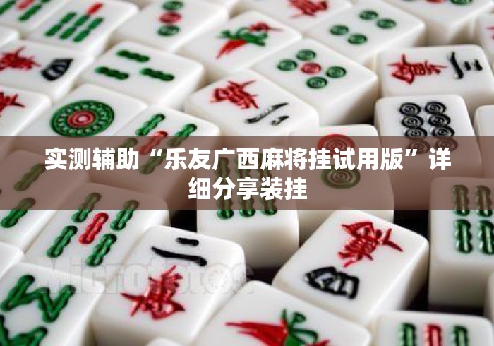 实测辅助“乐友广西麻将挂试用版”详细分享装挂
