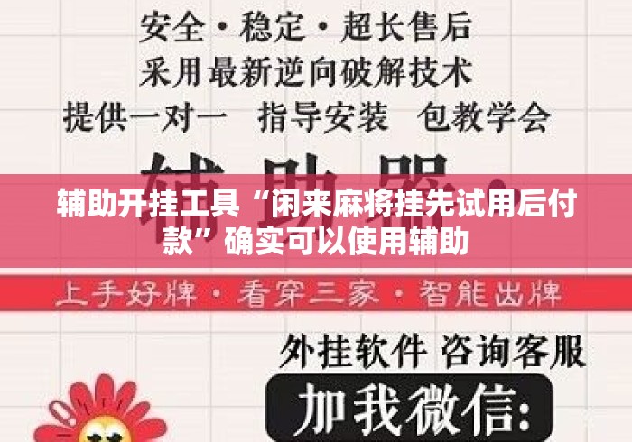 辅助开挂工具“闲来麻将挂先试用后付款”确实可以使用辅助