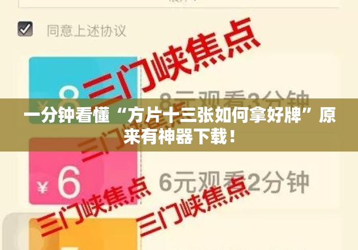 一分钟看懂“方片十三张如何拿好牌”原来有神器下载！