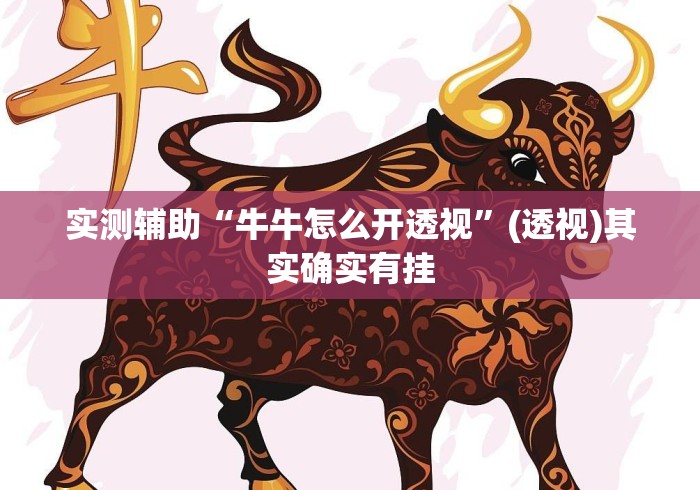 实测辅助“牛牛怎么开透视”(透视)其实确实有挂