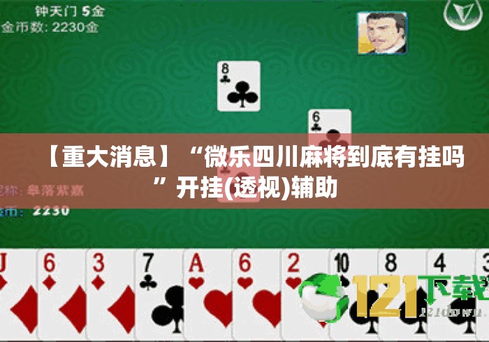 【重大消息】“微乐四川麻将到底有挂吗”开挂(透视)辅助