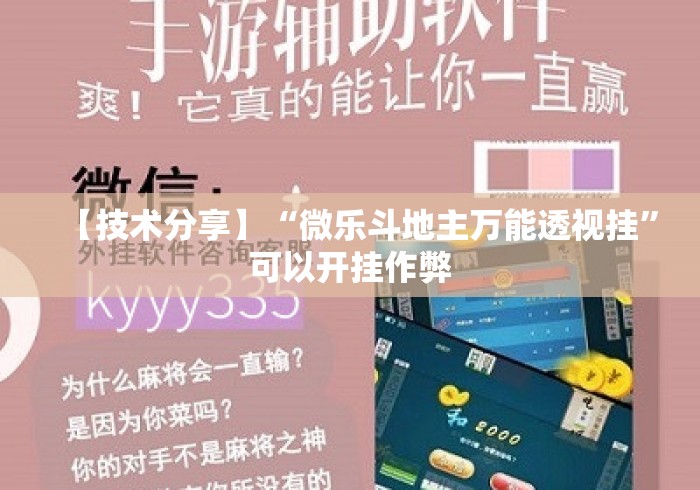 【技术分享】“微乐斗地主万能透视挂”可以开挂作弊