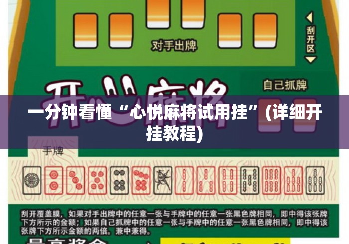 一分钟看懂“心悦麻将试用挂”(详细开挂教程)