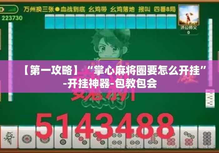 【第一攻略】“掌心麻将圈要怎么开挂”-开挂神器-包教包会