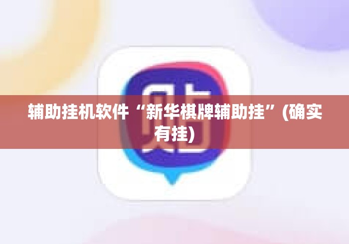 辅助挂机软件“新华棋牌辅助挂”(确实有挂)