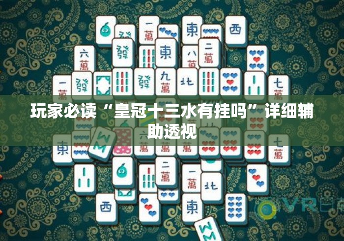 玩家必读“皇冠十三水有挂吗	”详细辅助透视