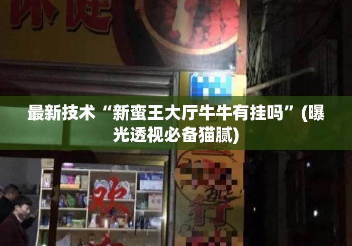 最新技术“新蛮王大厅牛牛有挂吗”(曝光透视必备猫腻)