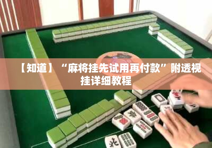 【知道】“麻将挂先试用再付款”附透视挂详细教程