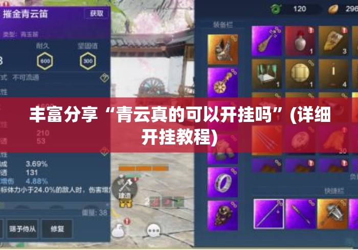 丰富分享“青云真的可以开挂吗”(详细开挂教程)
