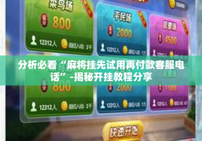 分析必看“麻将挂先试用再付款客服电话”-揭秘开挂教程分享
